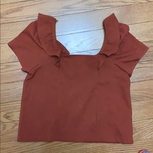 Madewell ruffle top